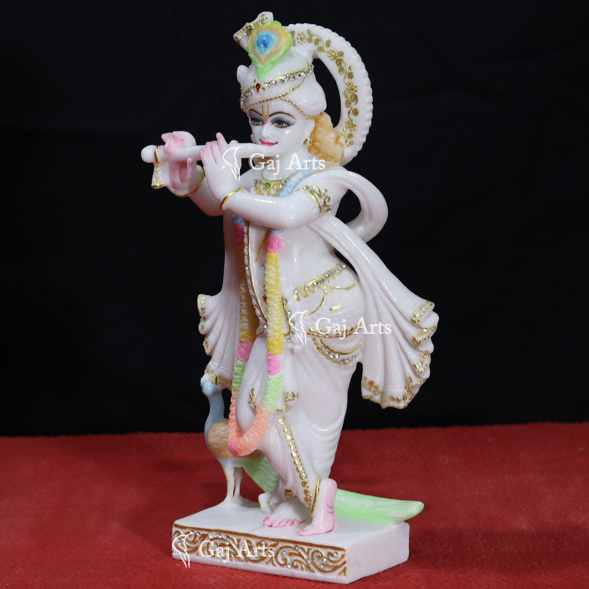 Marble Lord Krishna Idol | 15 Inch