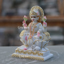 White Marble Lakshmi Mata Statue | 7 Inch