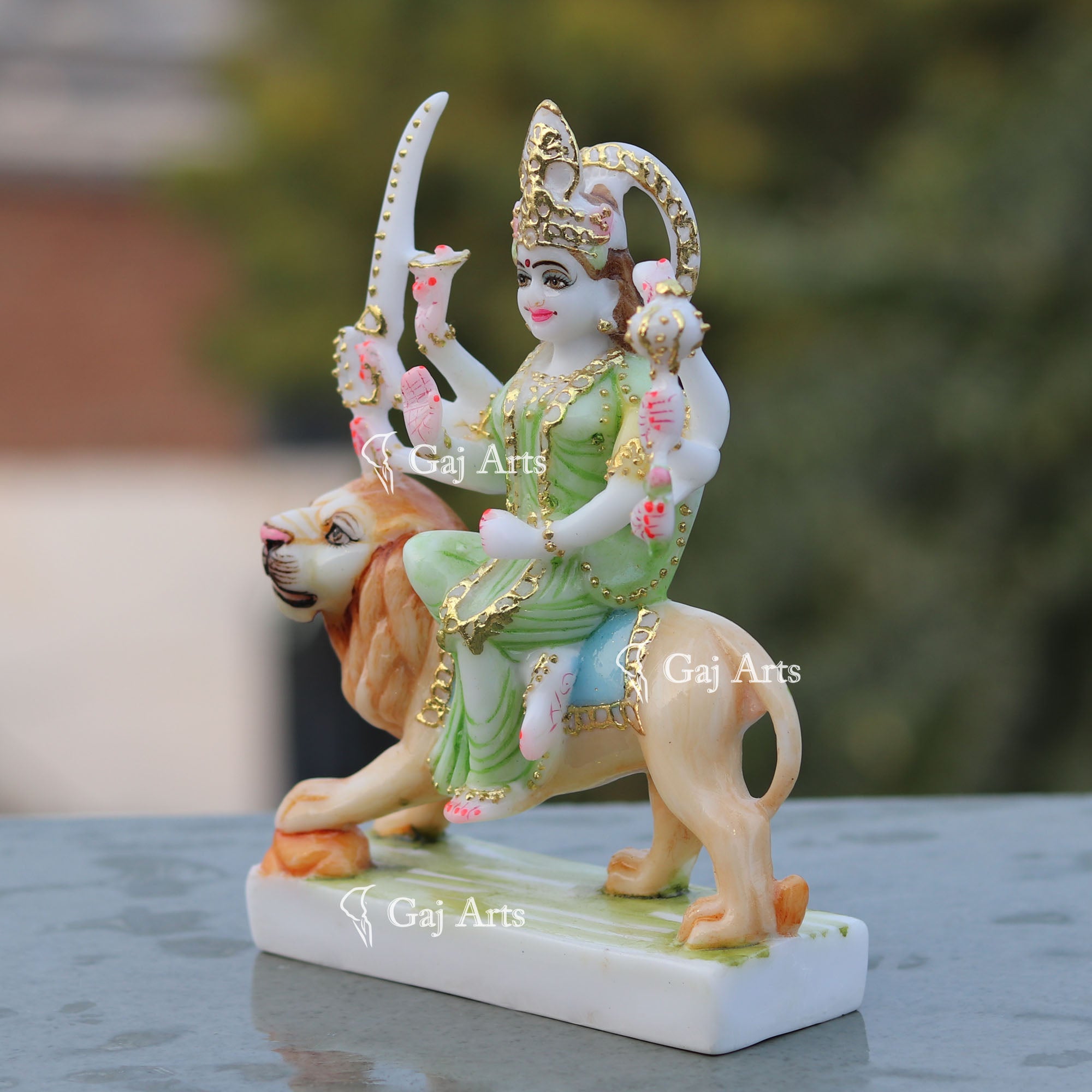 Marble Durga Mata Statue | 7 Inch