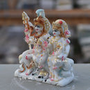 White Marble Shiv Parivar Idol | 7 Inch