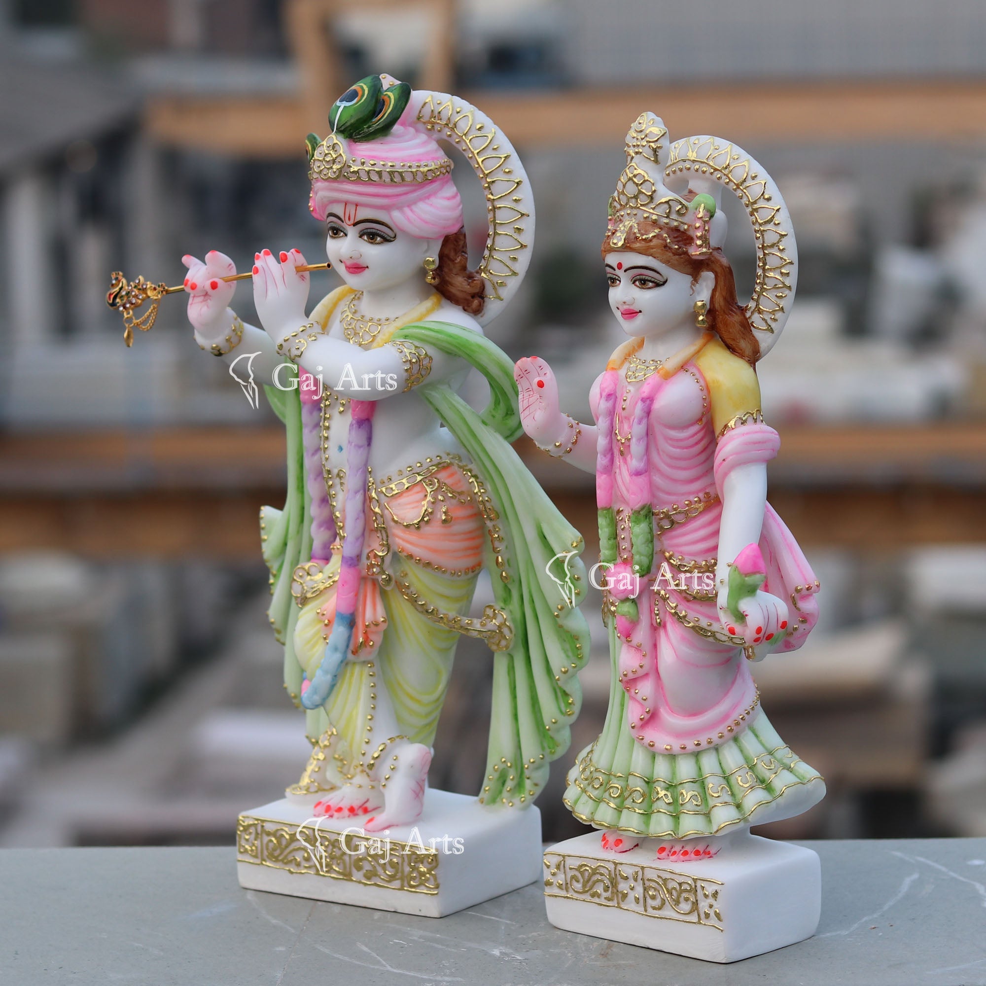 Marble Radha Krishna Idol | 15 Inch