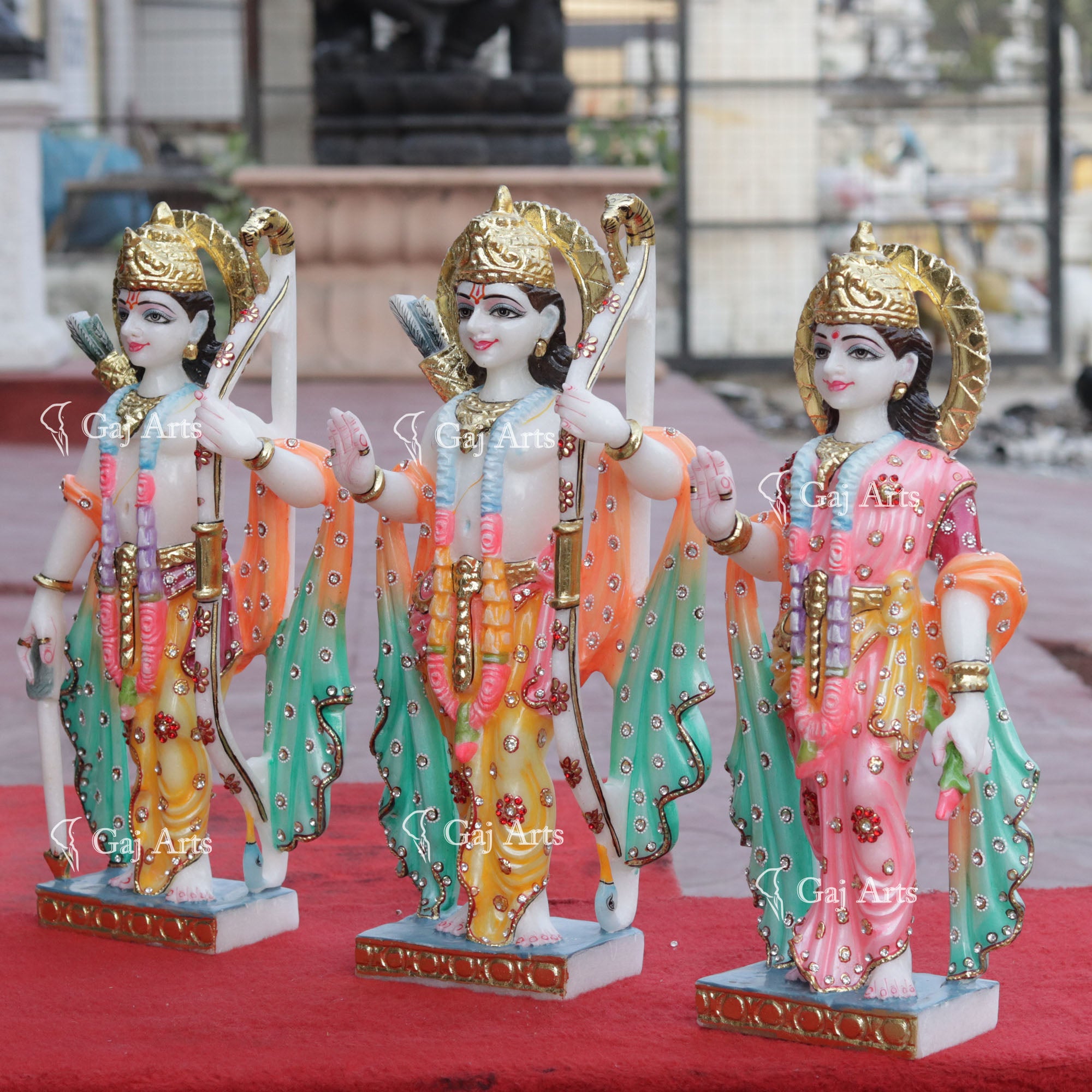 Marble Ram Jodi Idol | 18 Inch