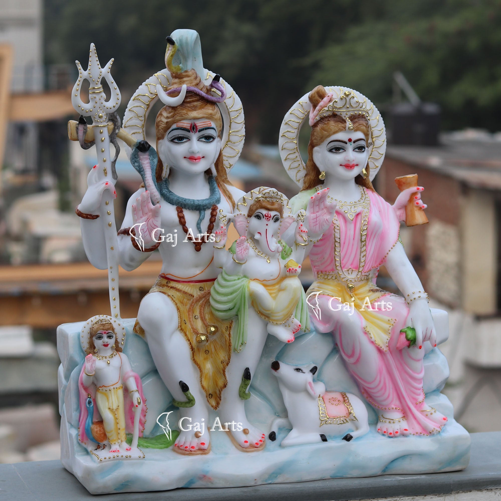 Marble Shiv Parivar Idol | 24 Inch