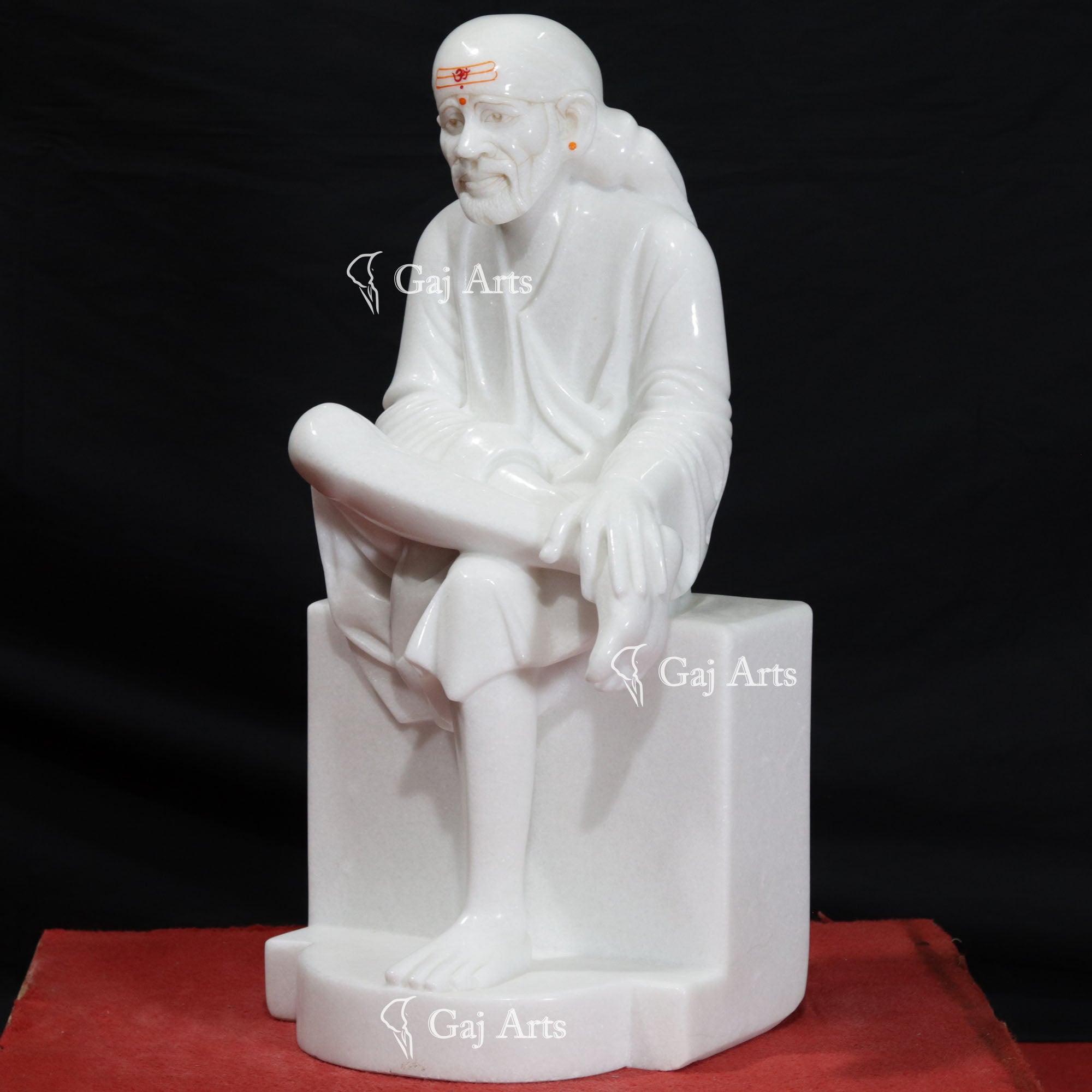 White Vietnam Marble Sai Baba Idol | 24 Inch