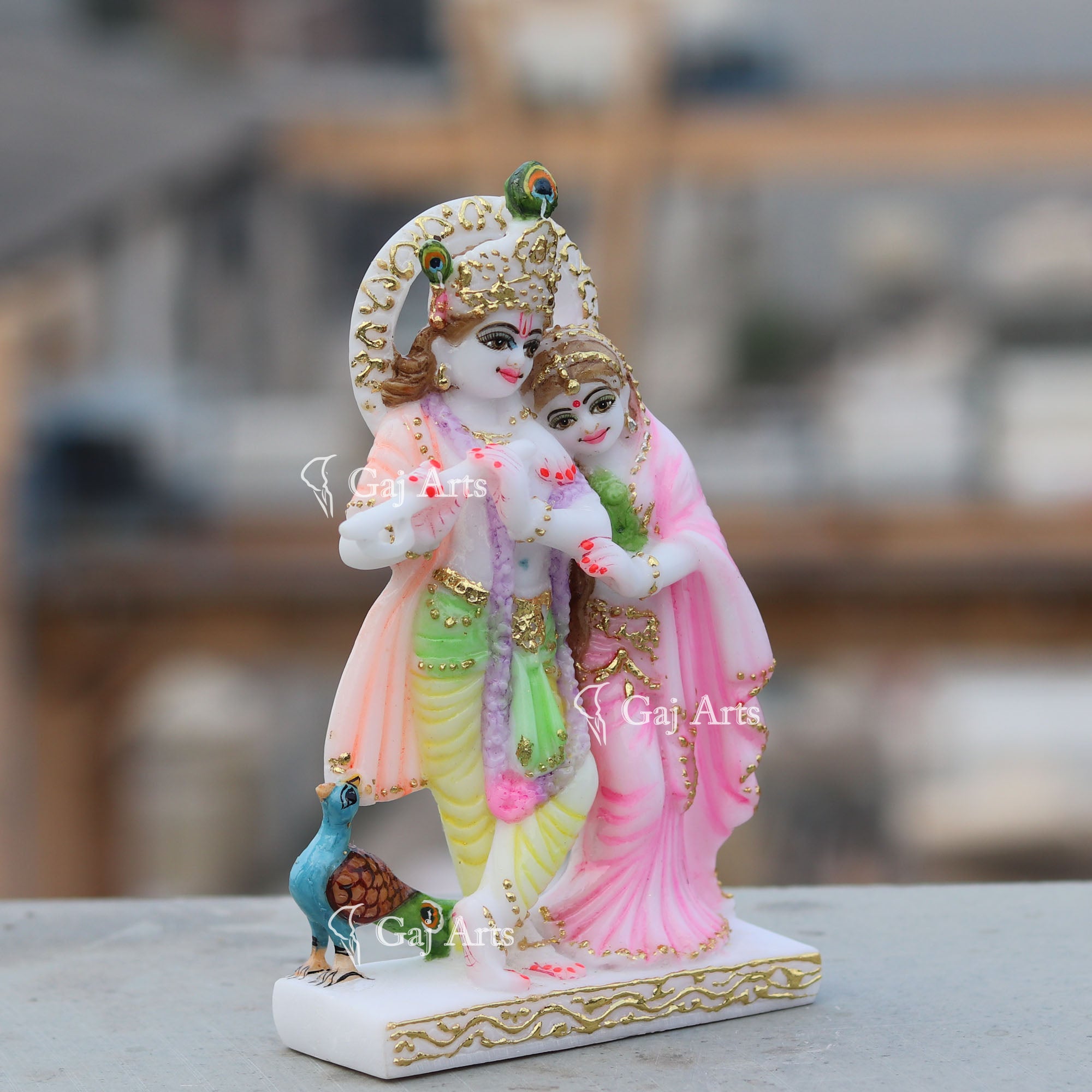 Flute Harmony Radha Krishna Idol | 7 Inch