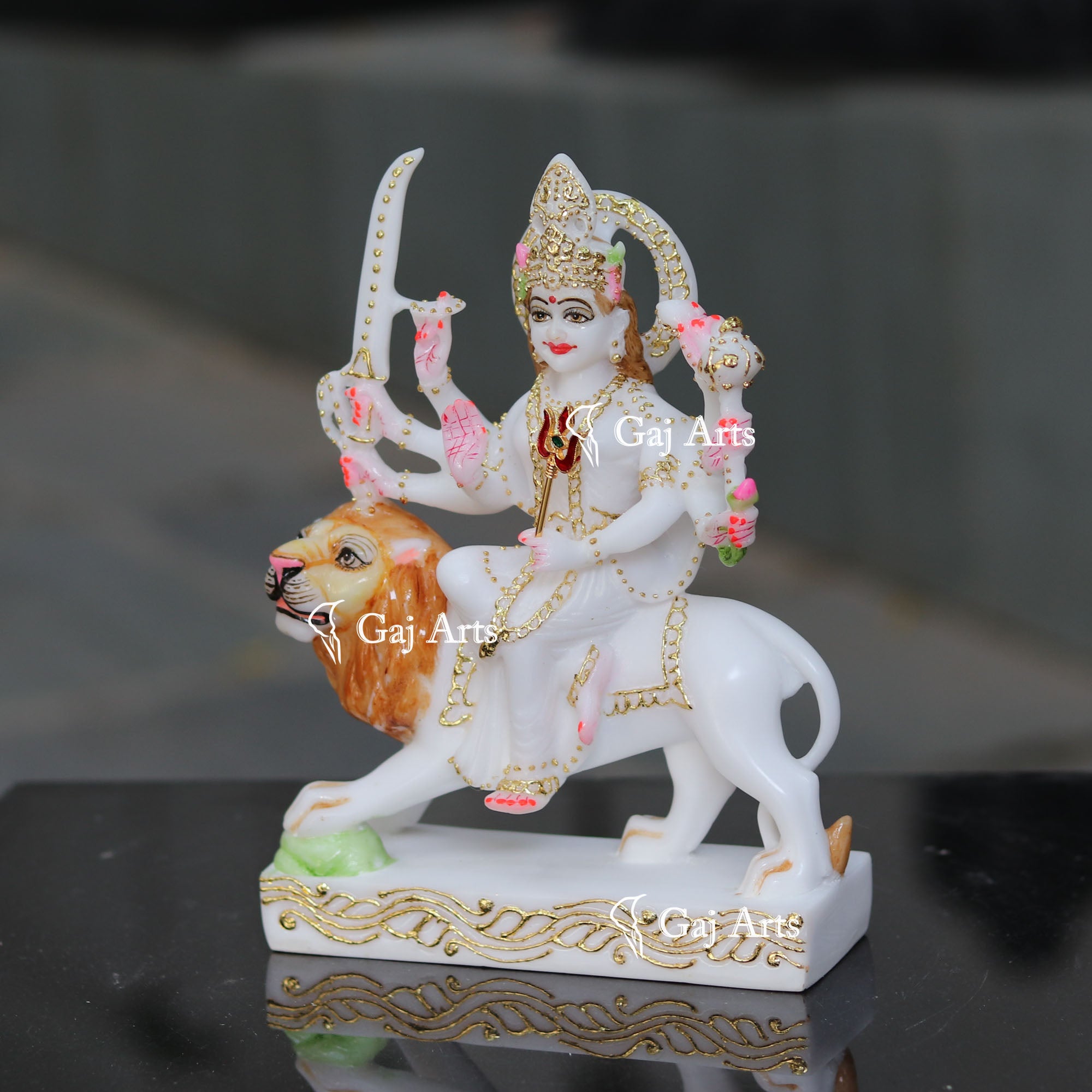 Marble Durga Maa Idol | 9 Inch