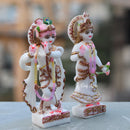 Standing Marble Radha Krishna Statue | 7 Inch