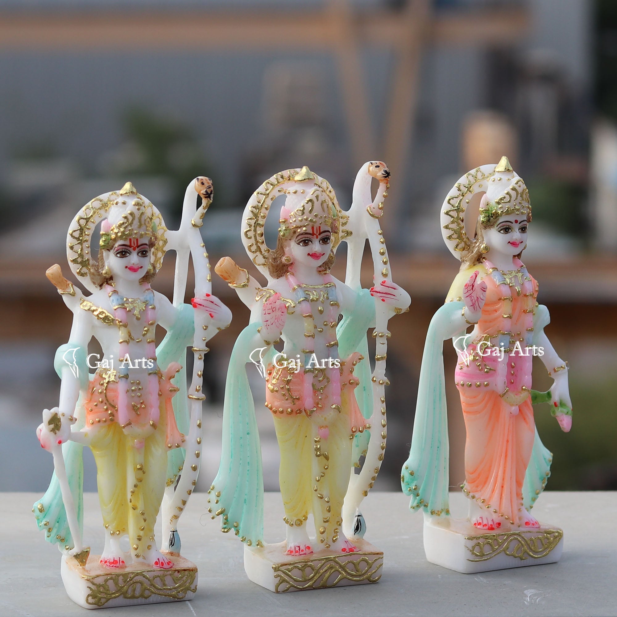 Marble Ethiopia Ram Jodi Idol | 7 Inch