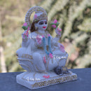 White Marble Lakshmi Maa Idol | 9 Inch