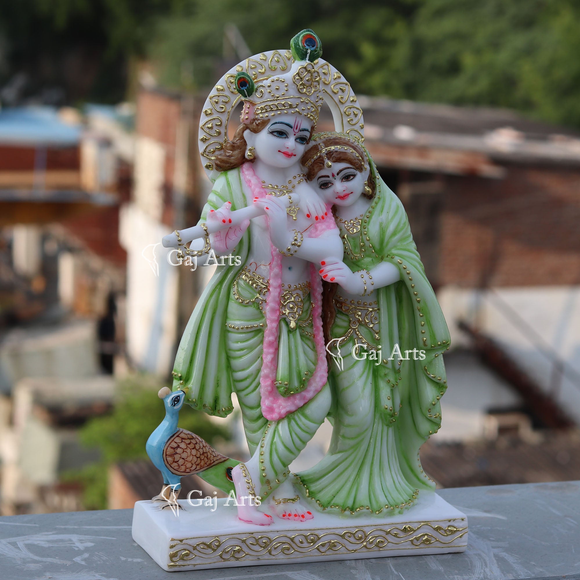 Marble Radha Krishna Jodi Idol | 15 Inch