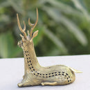 Dhokra Art Sitting Deer  4"