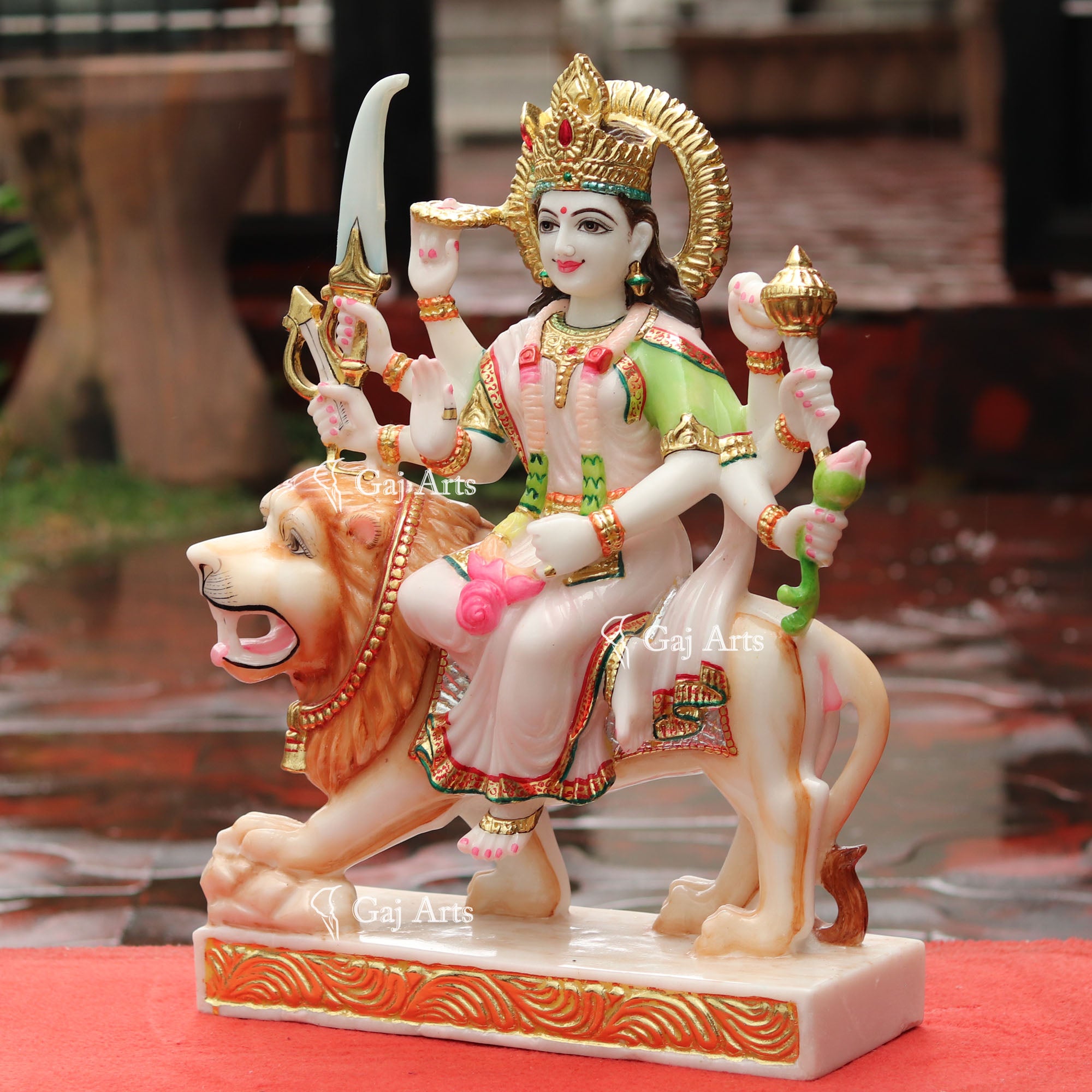 Marble Durga Mata Idol | 21 Inch