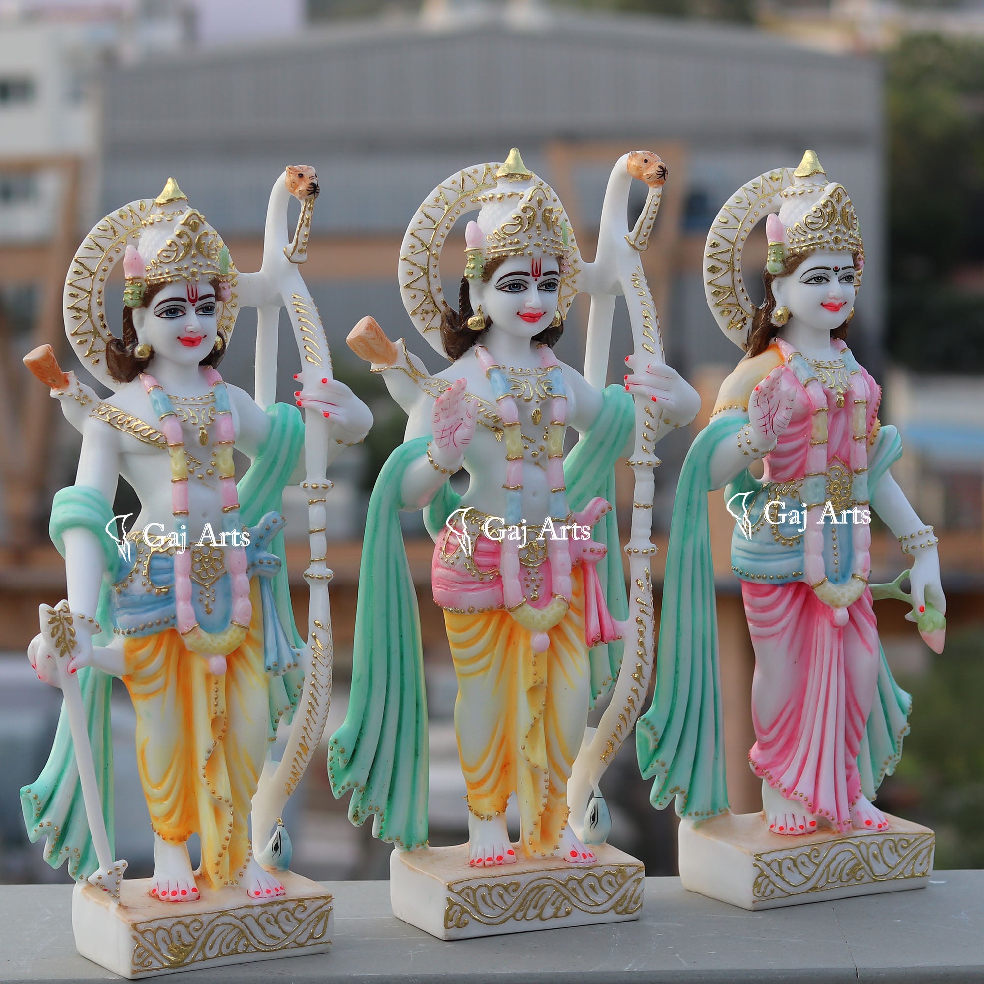 Ethiopia Marble Ram Jodi Idol | 18 Inch
