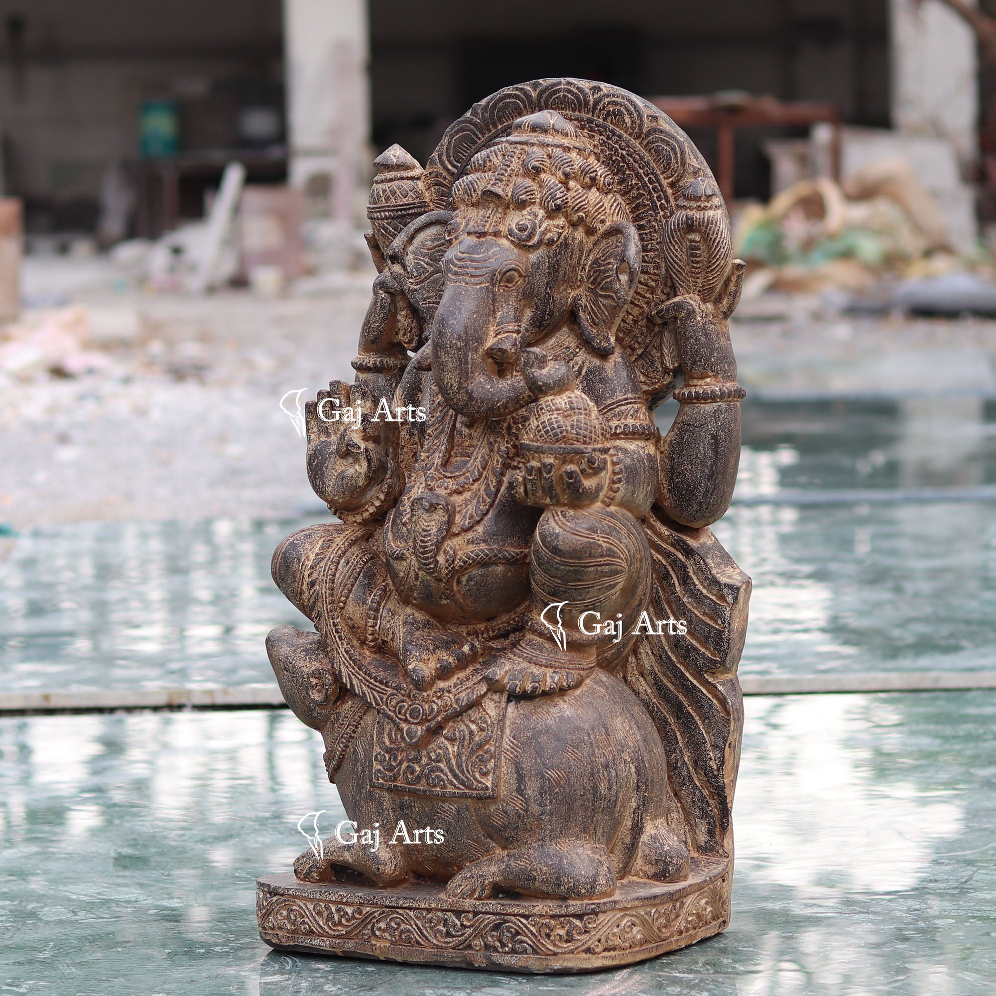 Sandstone Ganesh Statue | 30 Inch