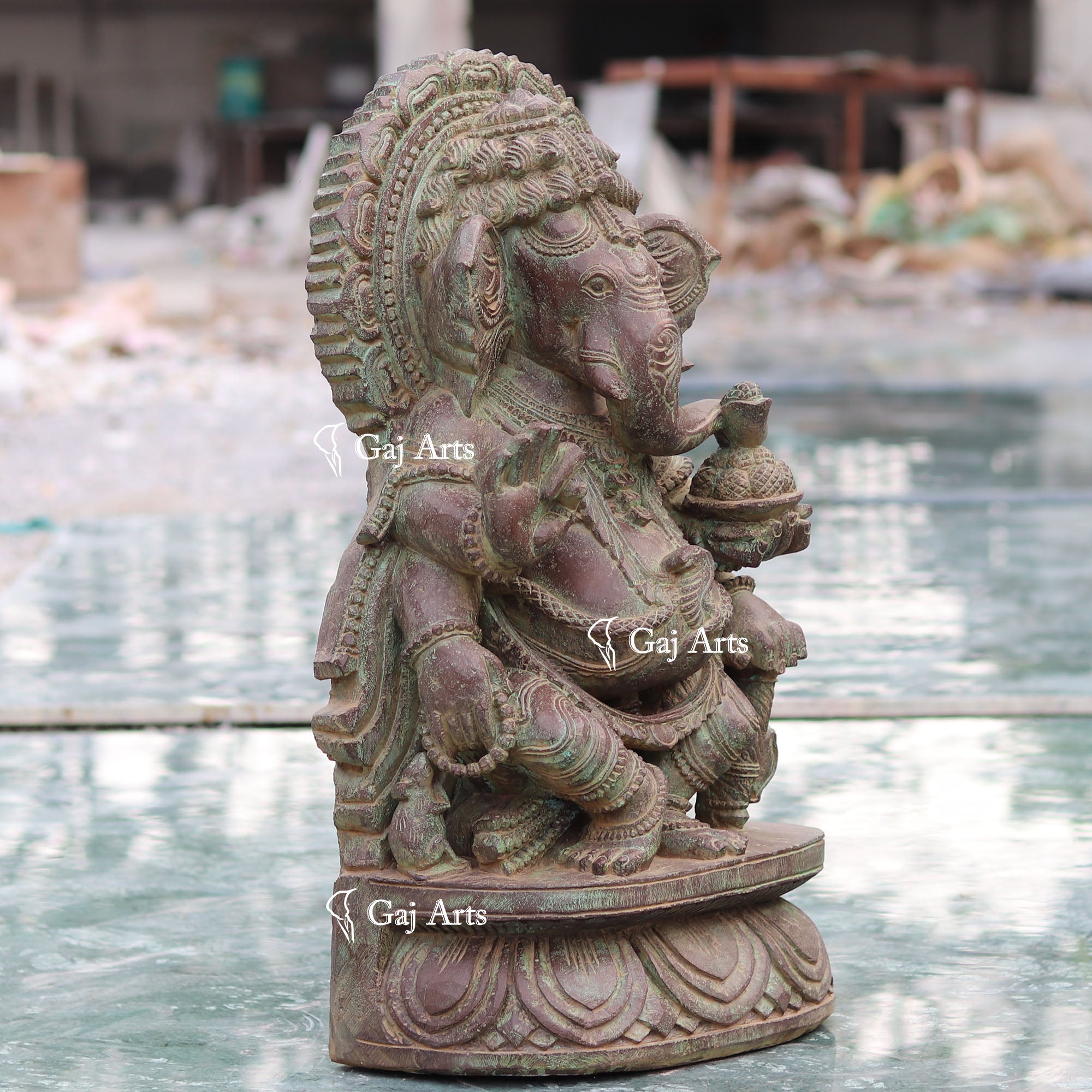 Sandstone Ganesh Statue | 30 Inch