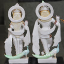 White Marble Radha Krishna Sculpture | 18 Inch