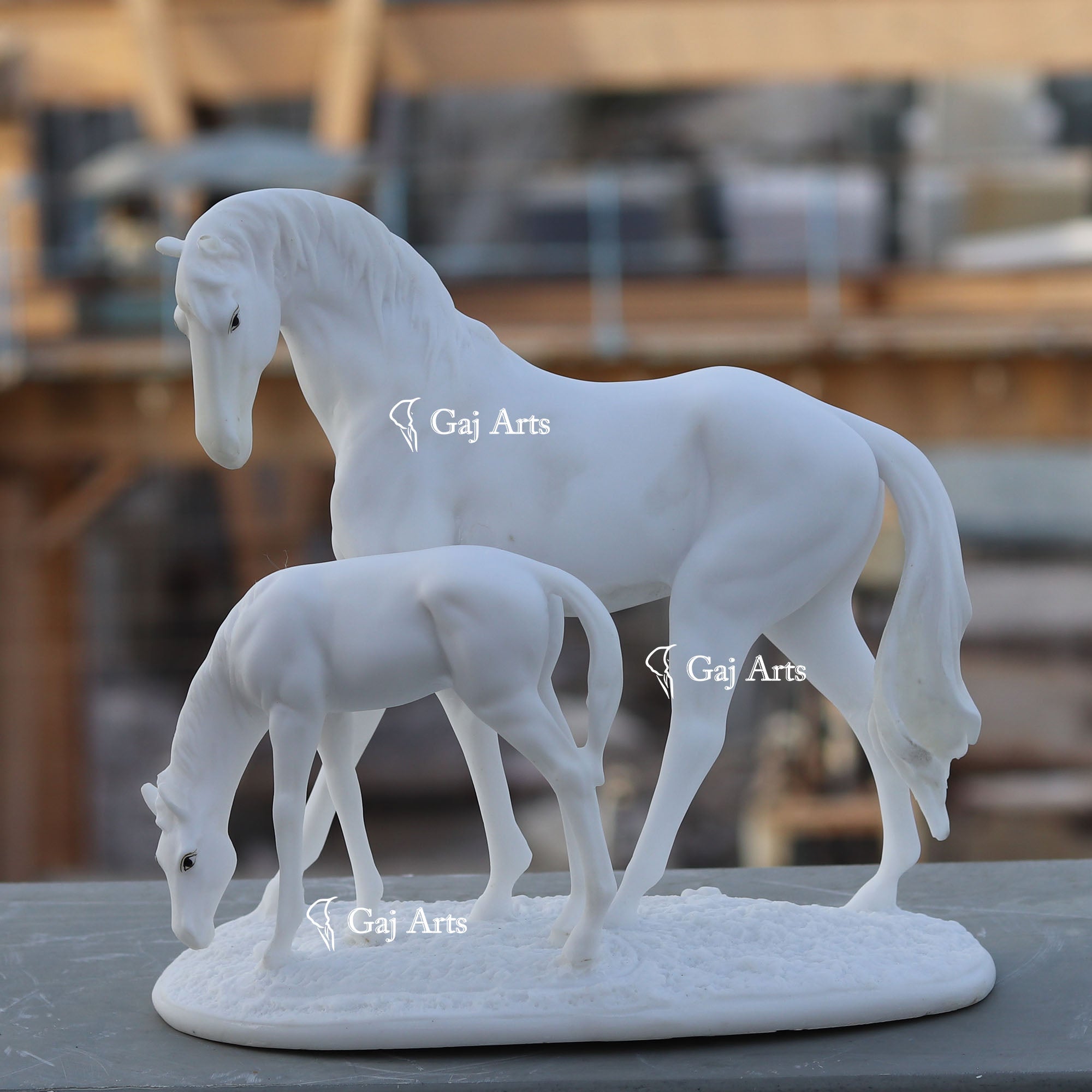 Marble Horse Statue | 10 Inch