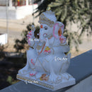 White Marble Ethiopia Ganesh Idol | 15 Inch