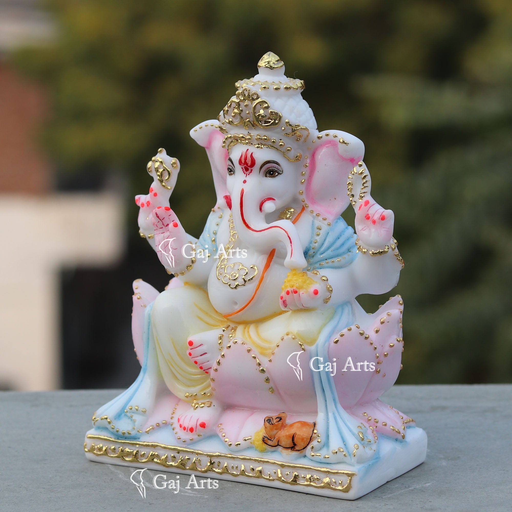 Premium Marble Ganesh Statue | 7 Inch