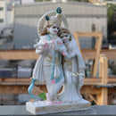 White Marble Ethiopia Radha Krishna Idol | 24 Inch