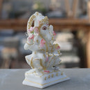 White Marble Ganesh Murti | 6 Inch