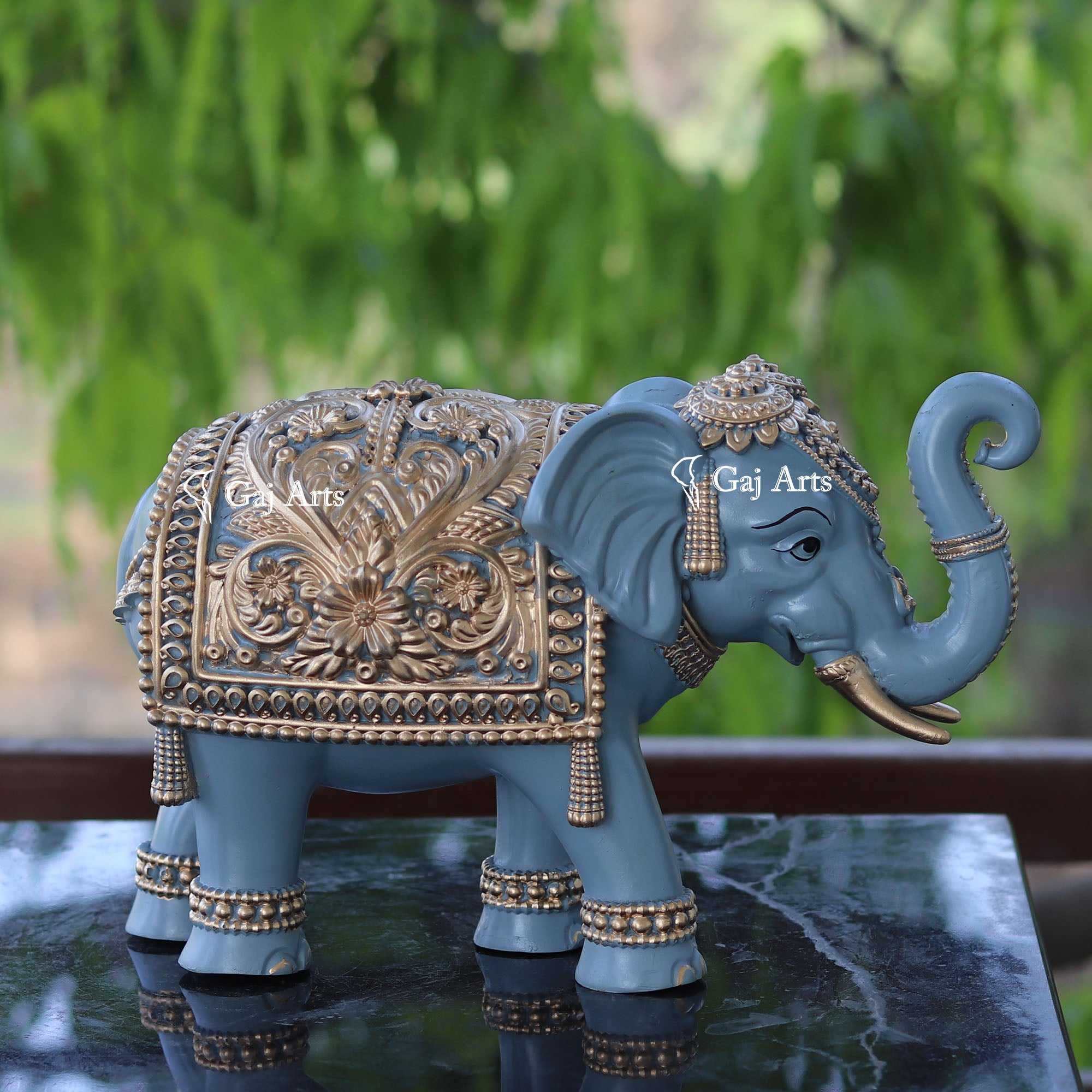 Korean Marble Elephant Statue | 12 Inch