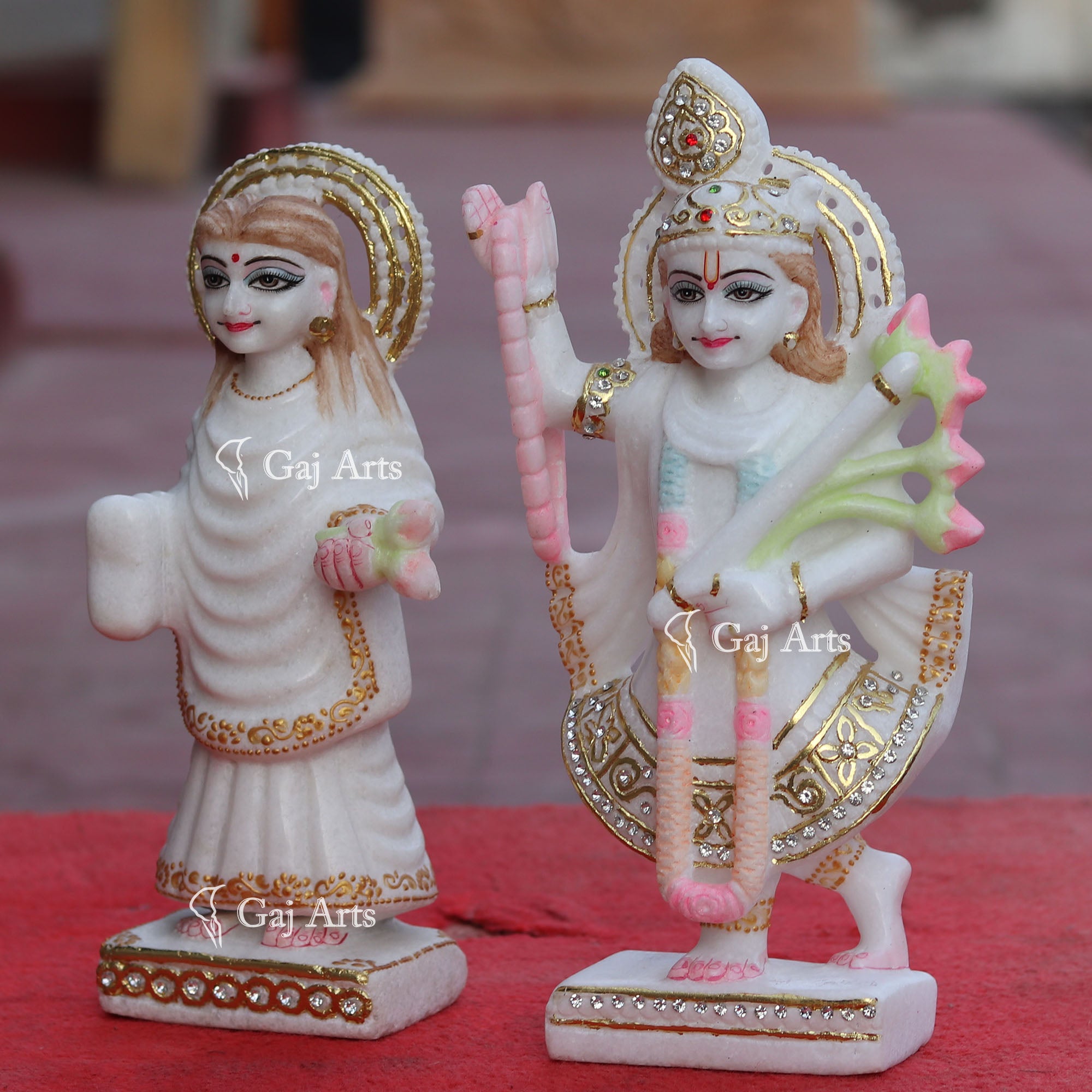 Marble Yamuna Mahaprabhu Ji Idol | 12 Inch