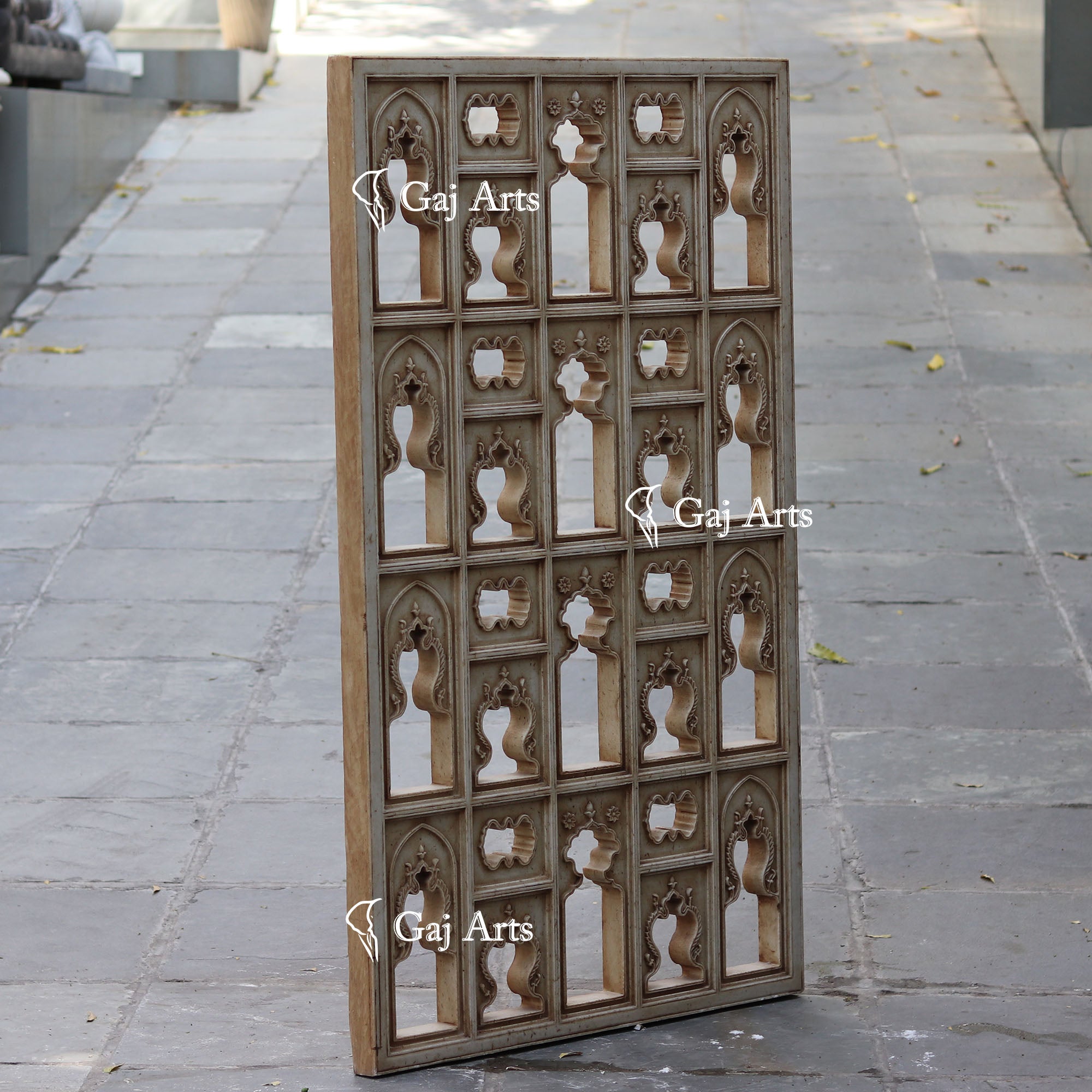 White Marble Jharokha Wall Panel | 60 Inch