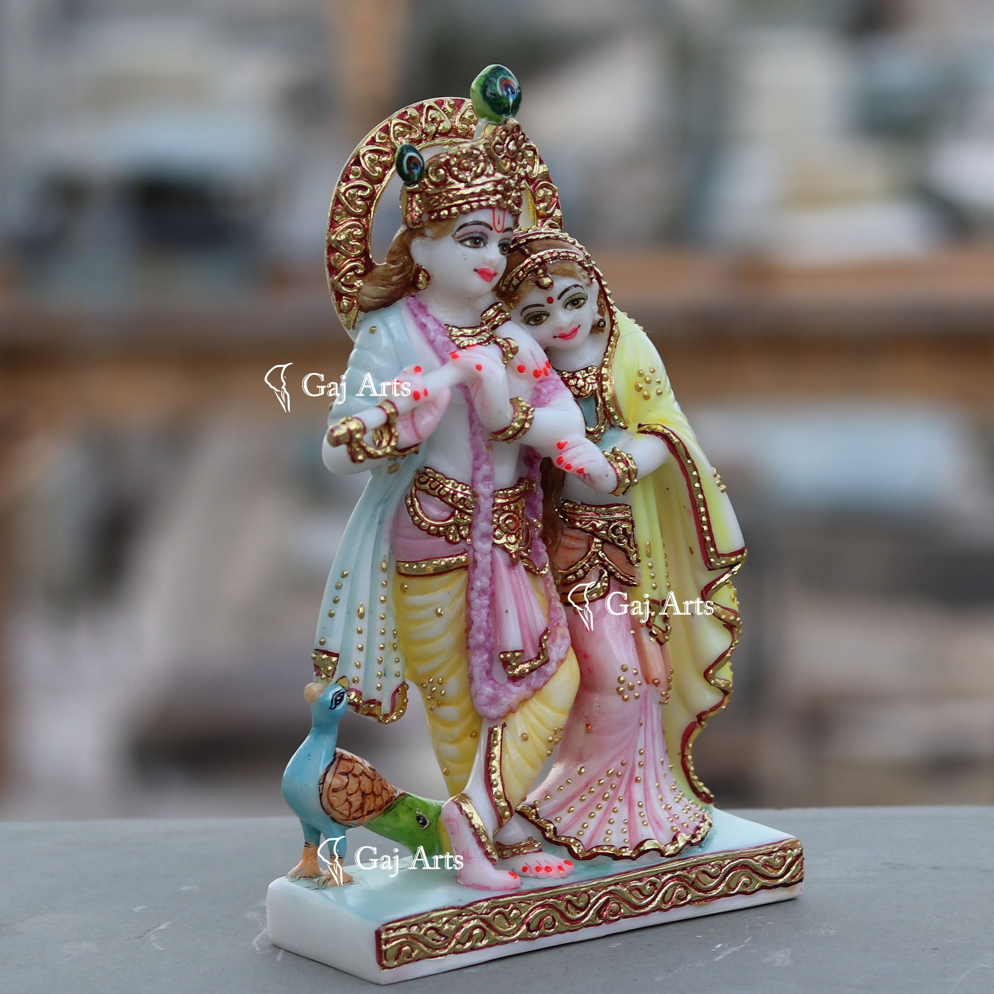Marble Ethiopia Radha Krishna Jodi | 9 Inch
