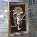 Antique Finish Elephant Face Wall Panel  | 48 Inch