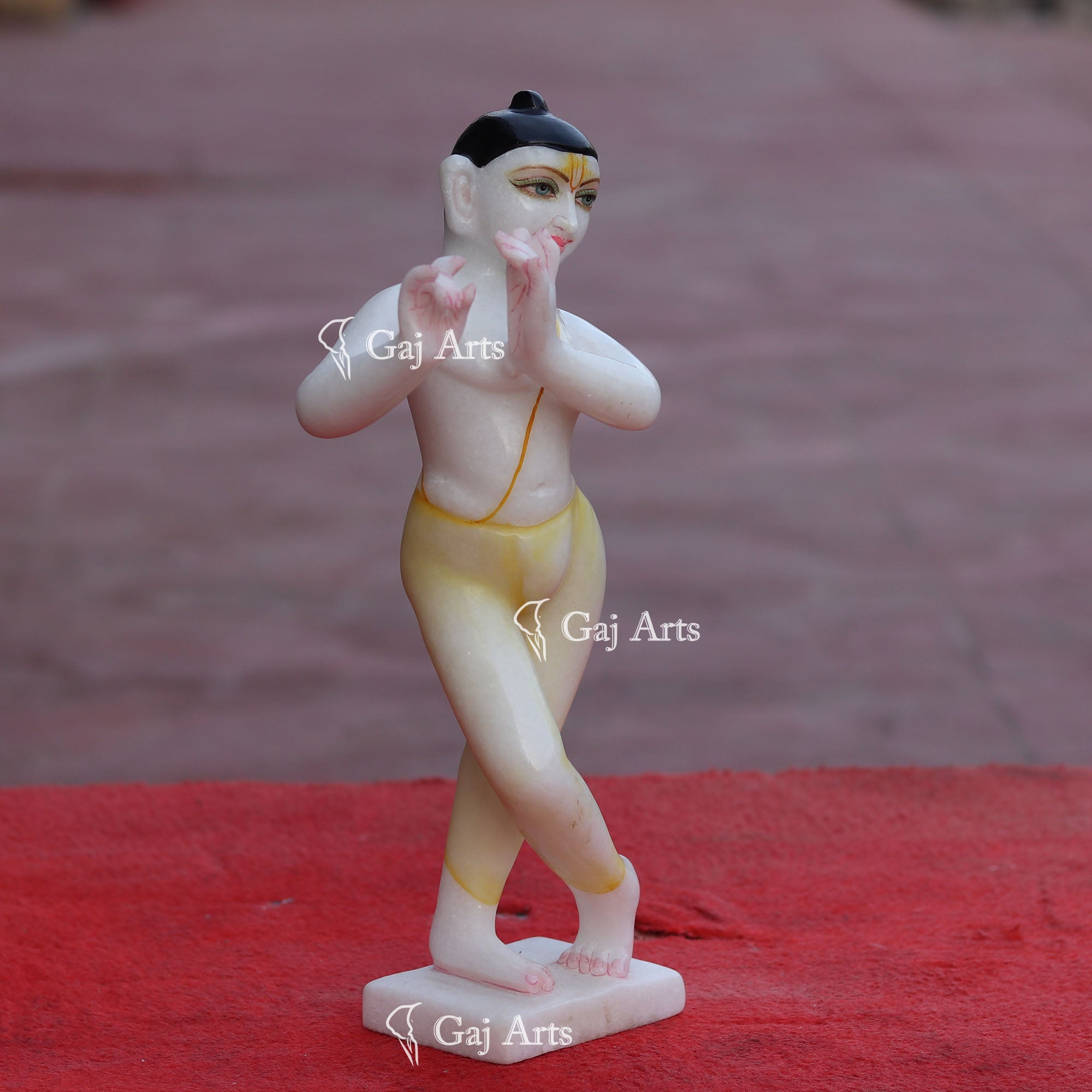 Makrana Marble ISKCON Lord Krishna Idol | 12 Inch