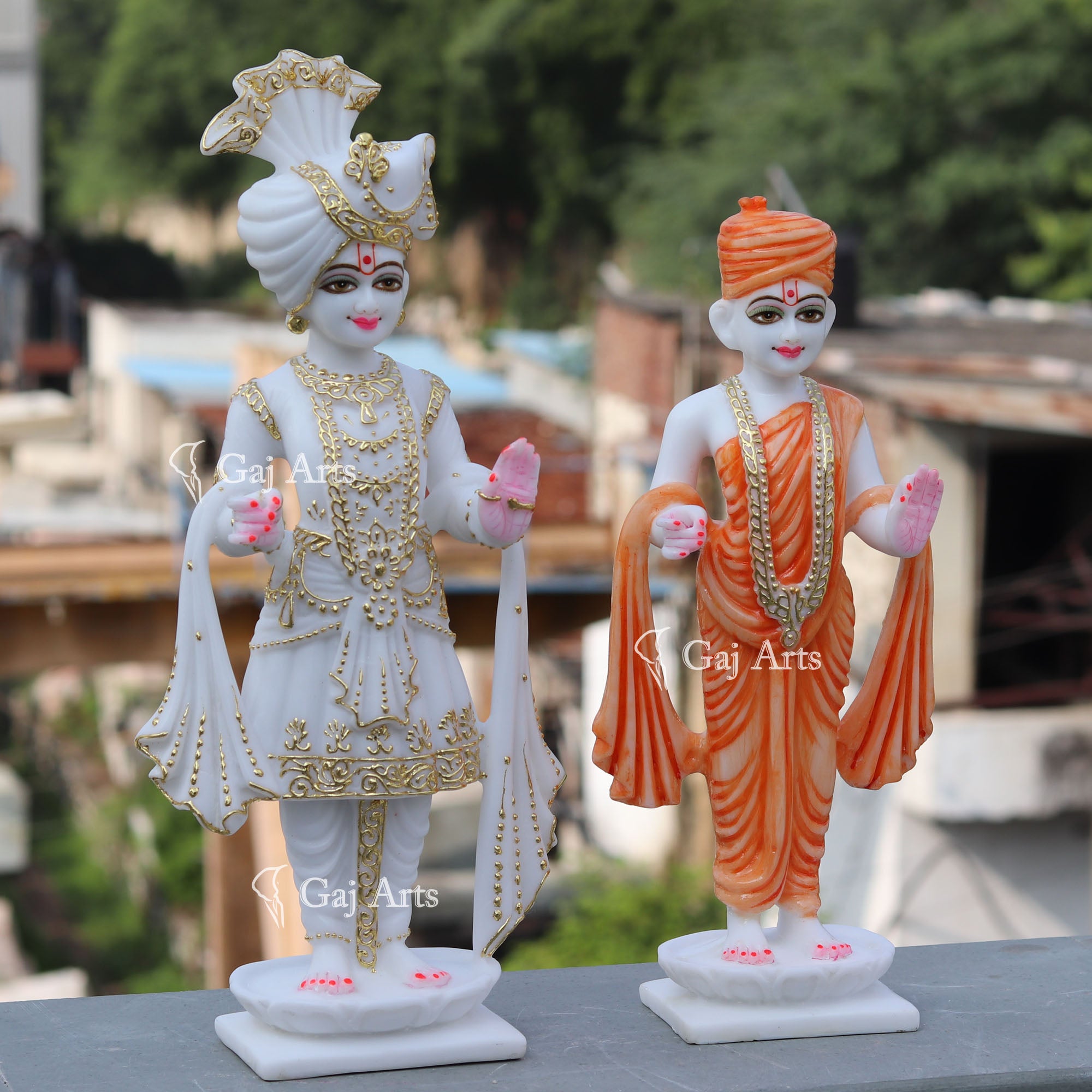 White Marble Swami Narayan Idol | 18 Inch