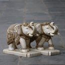 Antique Finish Elephant Statue | 18 Inch