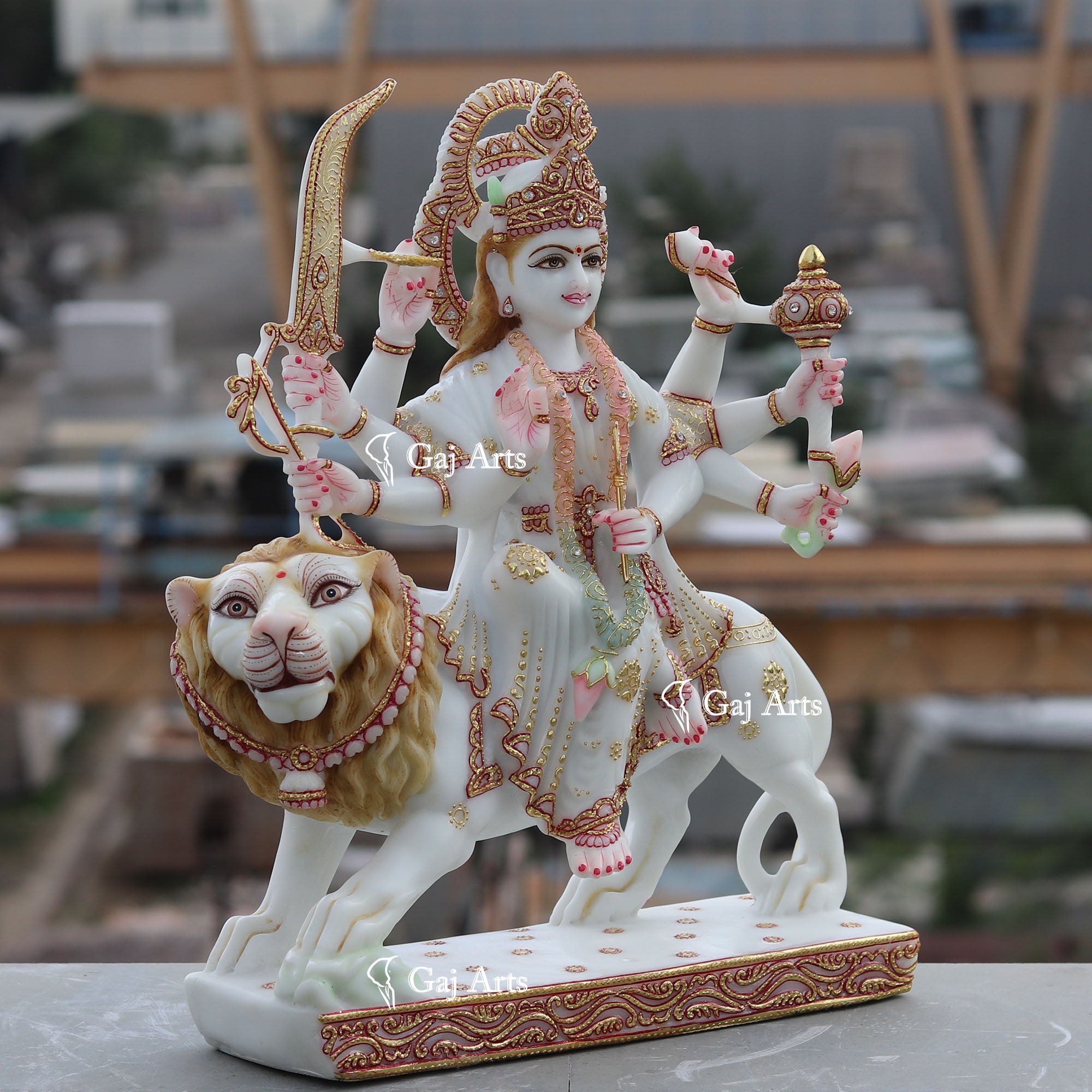 Marble Durga Maa Idol | 18 Inch