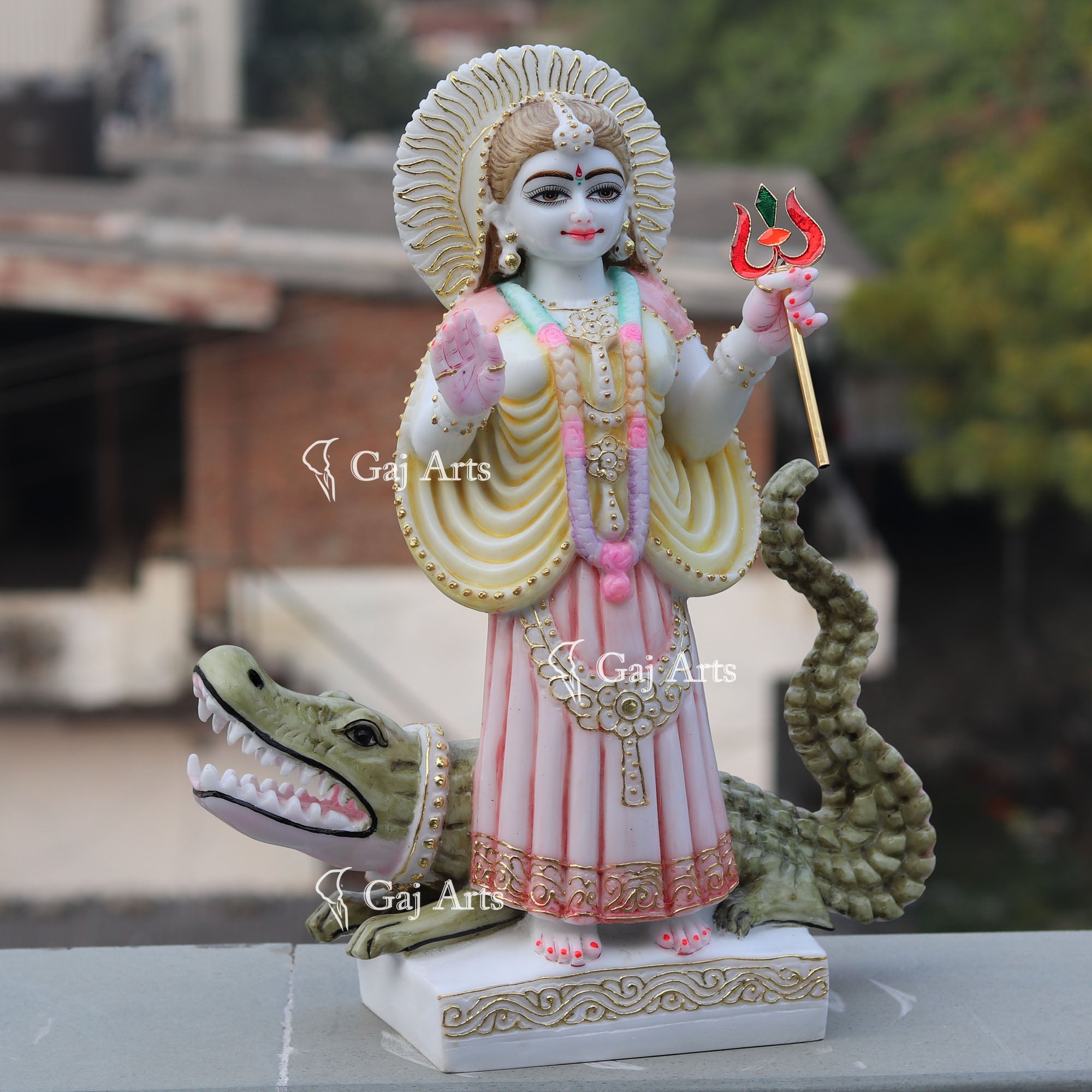 Marble Ethiopia Khodiyar Maa Idol | 18 Inch