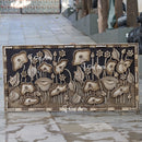 White Marble Hand-Carved Floral Wall Panel | 72 Inch