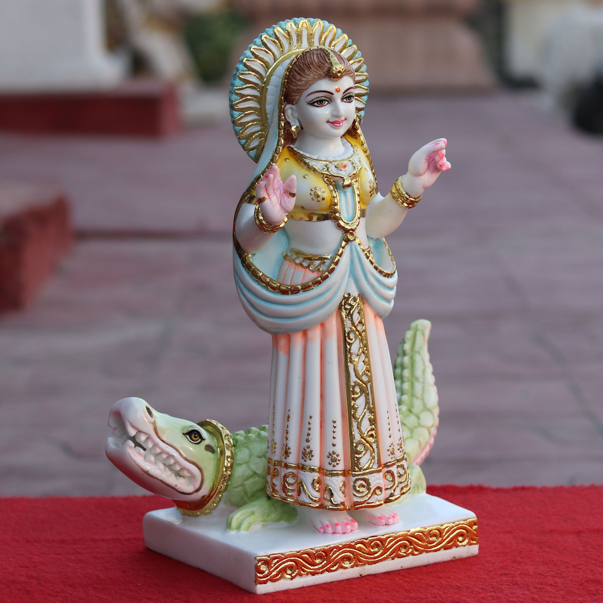 Marble Powder Khodiyar Maa Idol | 15 Inch
