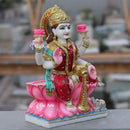 Handcrafted White Marble Lakshmi Maa Idol | 15 Inch