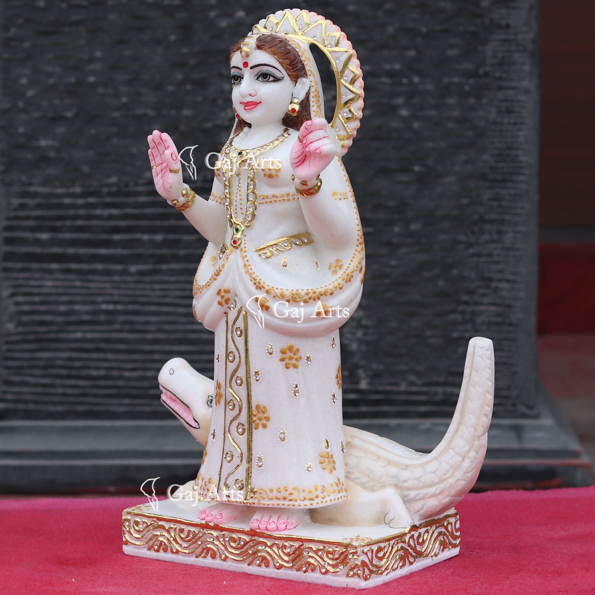 White Makrana Marble Khodiyar Maa Idol | 18 Inch