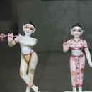 White Marble ISKCON Radha Krishna Idol | 15 Inch
