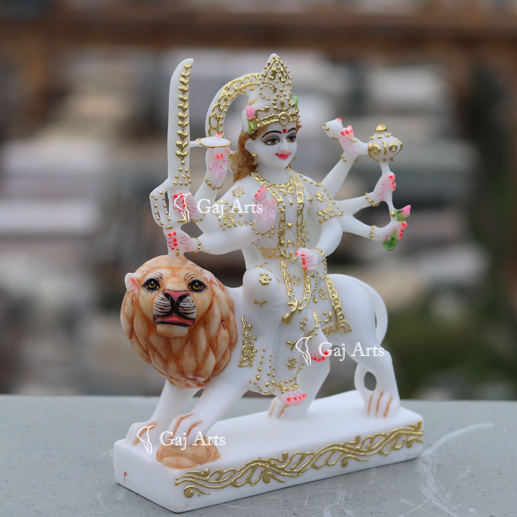 Marble Durga Maa Idol | 9 Inch