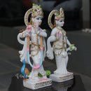 White Marble Radha Krishna Idol | 18 Inch