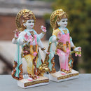 Makrana Marble Lakshmi Narayan Idol | 9 Inch