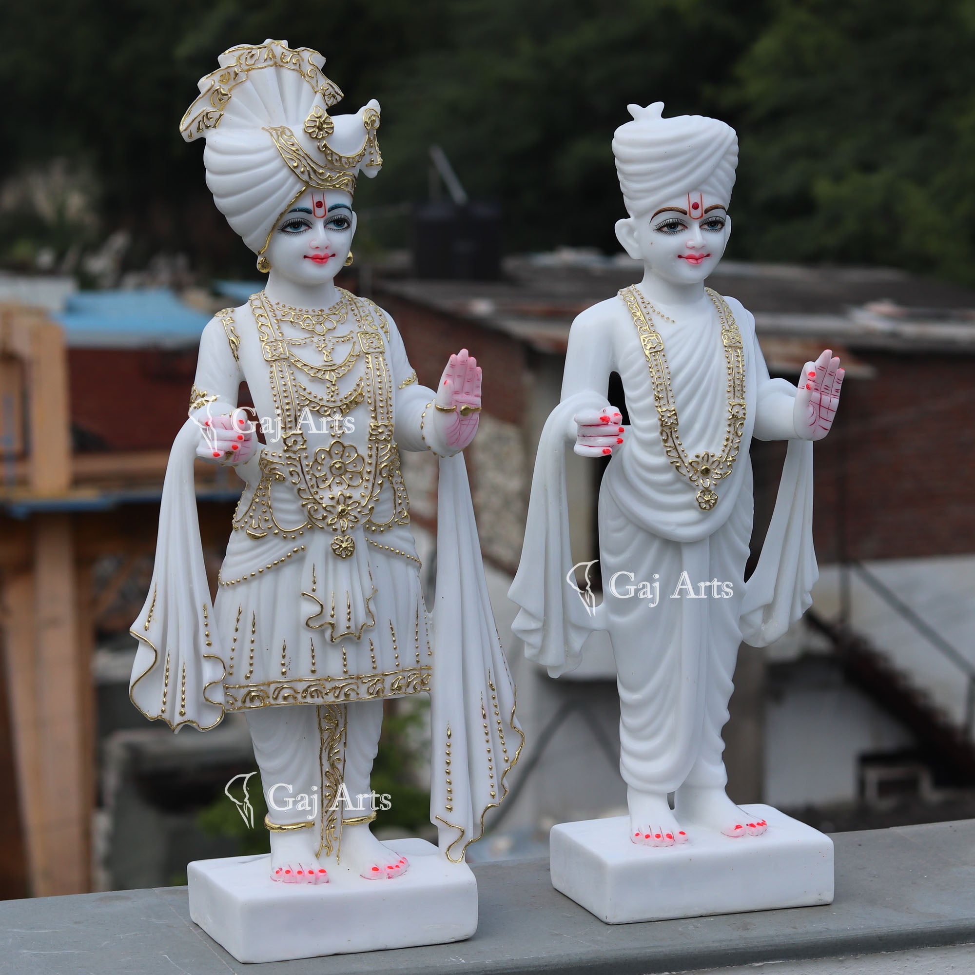 White Marble Swami Narayan Idol | 24 Inch