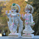 White Marble Ethiopia Radha Krishna Idol | 24 Inch