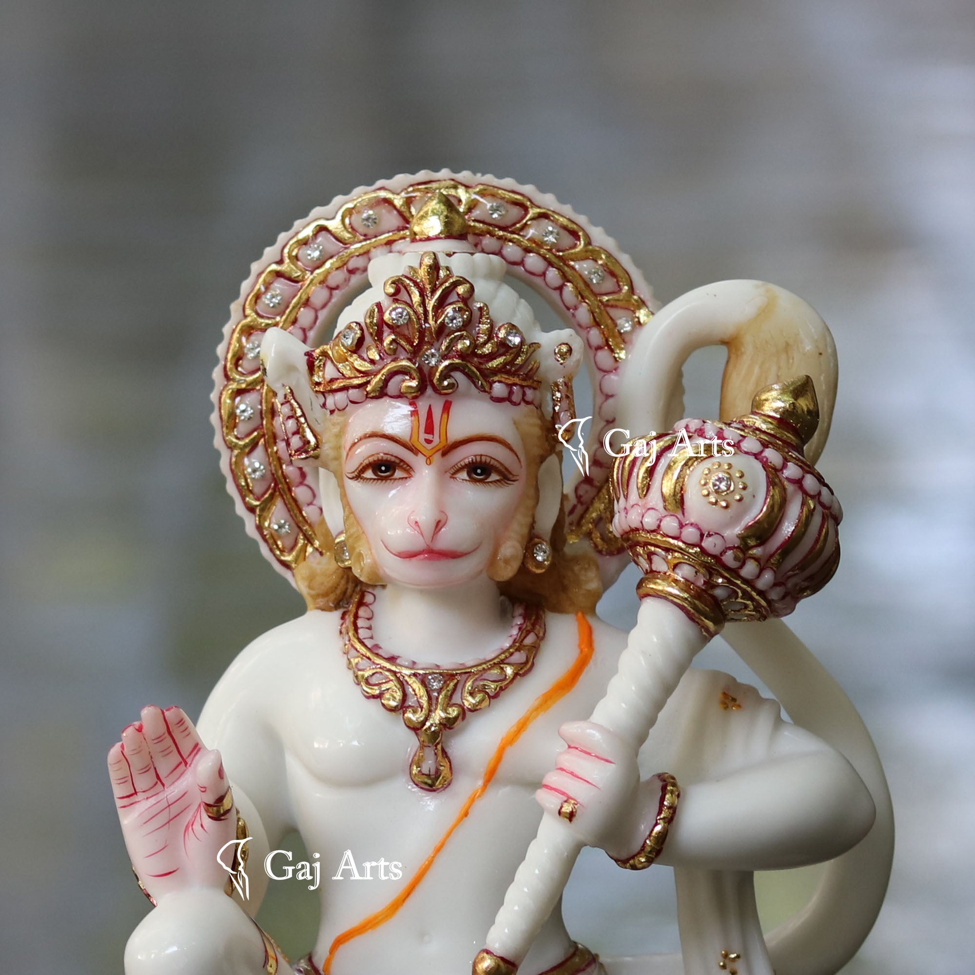 Marble Hanuman Ji Idol | 12 Inch