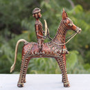 Dhokra Art Horse Riding 11"