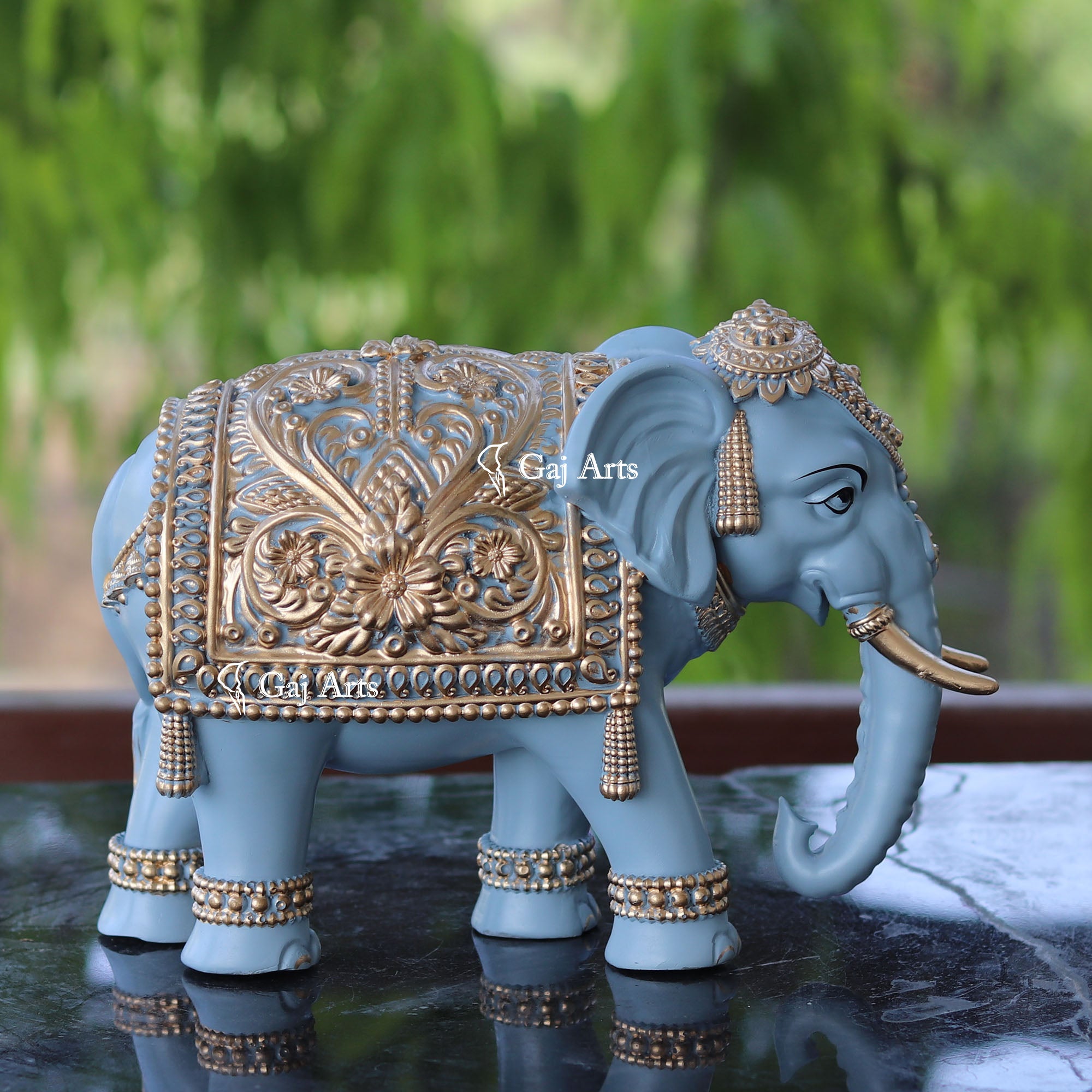 Korean Marble Elephant Statue | 9 Inch
