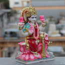 White Marble Lakshmi Maa Statue | 15 Inch