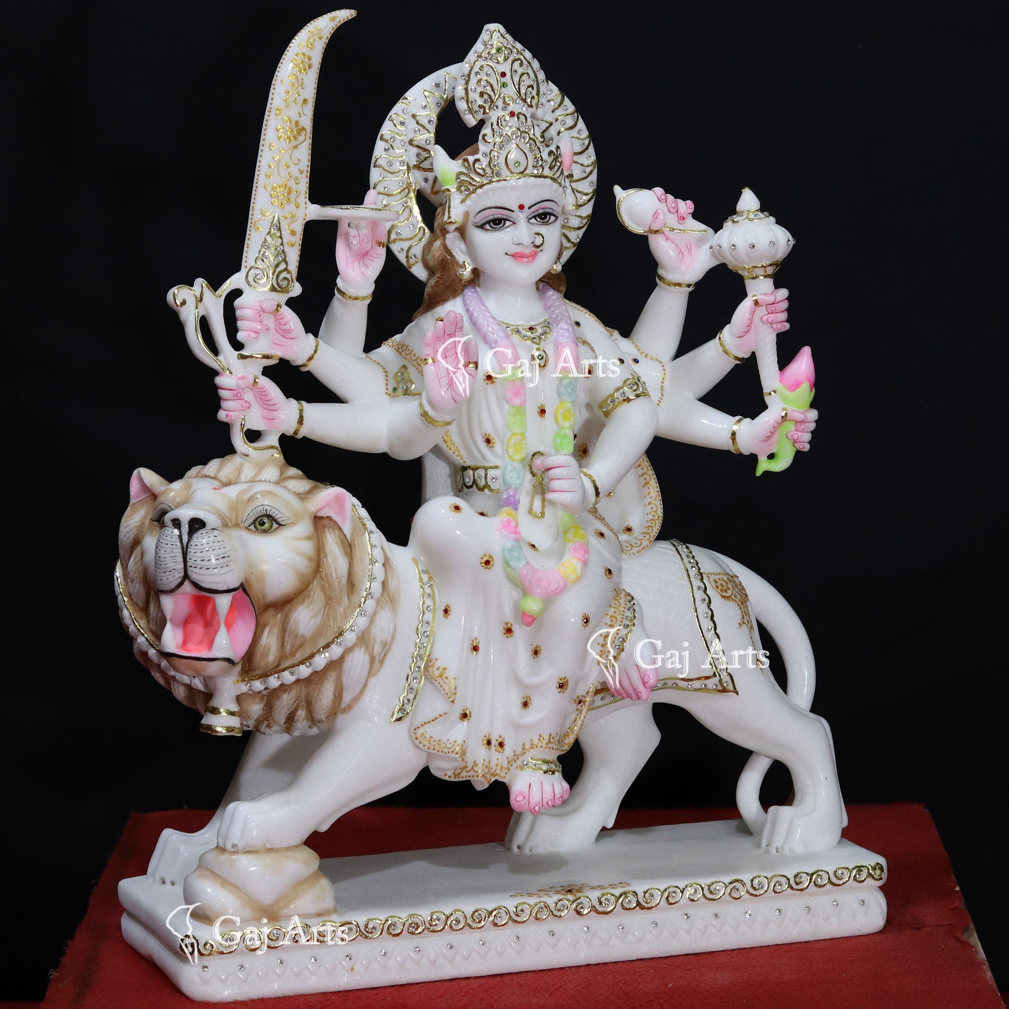 Marble Durga Mata Idol | 24 Inch